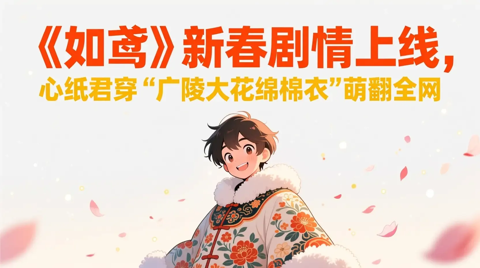 《如鸢》新春剧情上线,心纸君穿‘广陵大花绵棉衣’萌翻全网