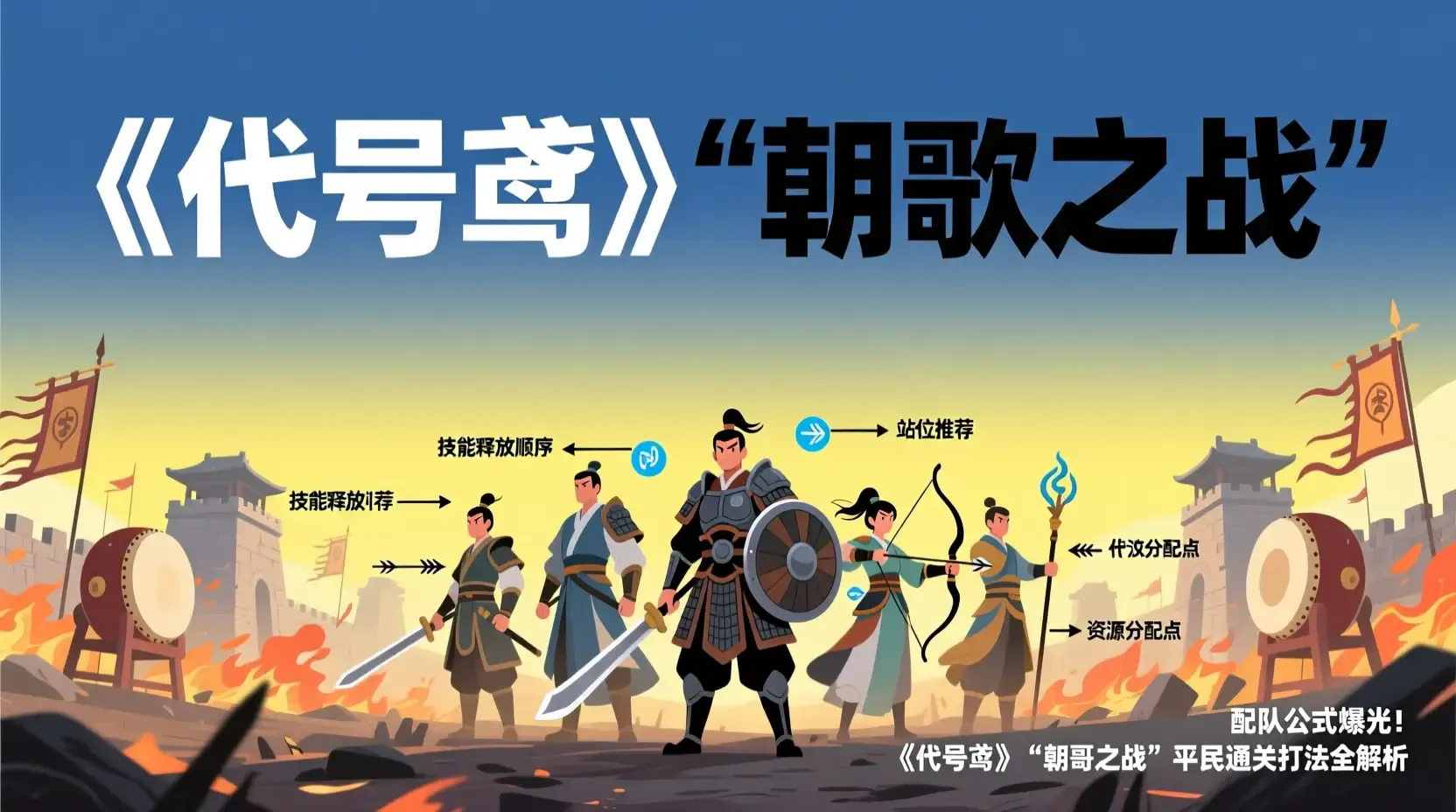 配队公式曝光！《代号鸢》“朝歌之战”平民通关打法全解析