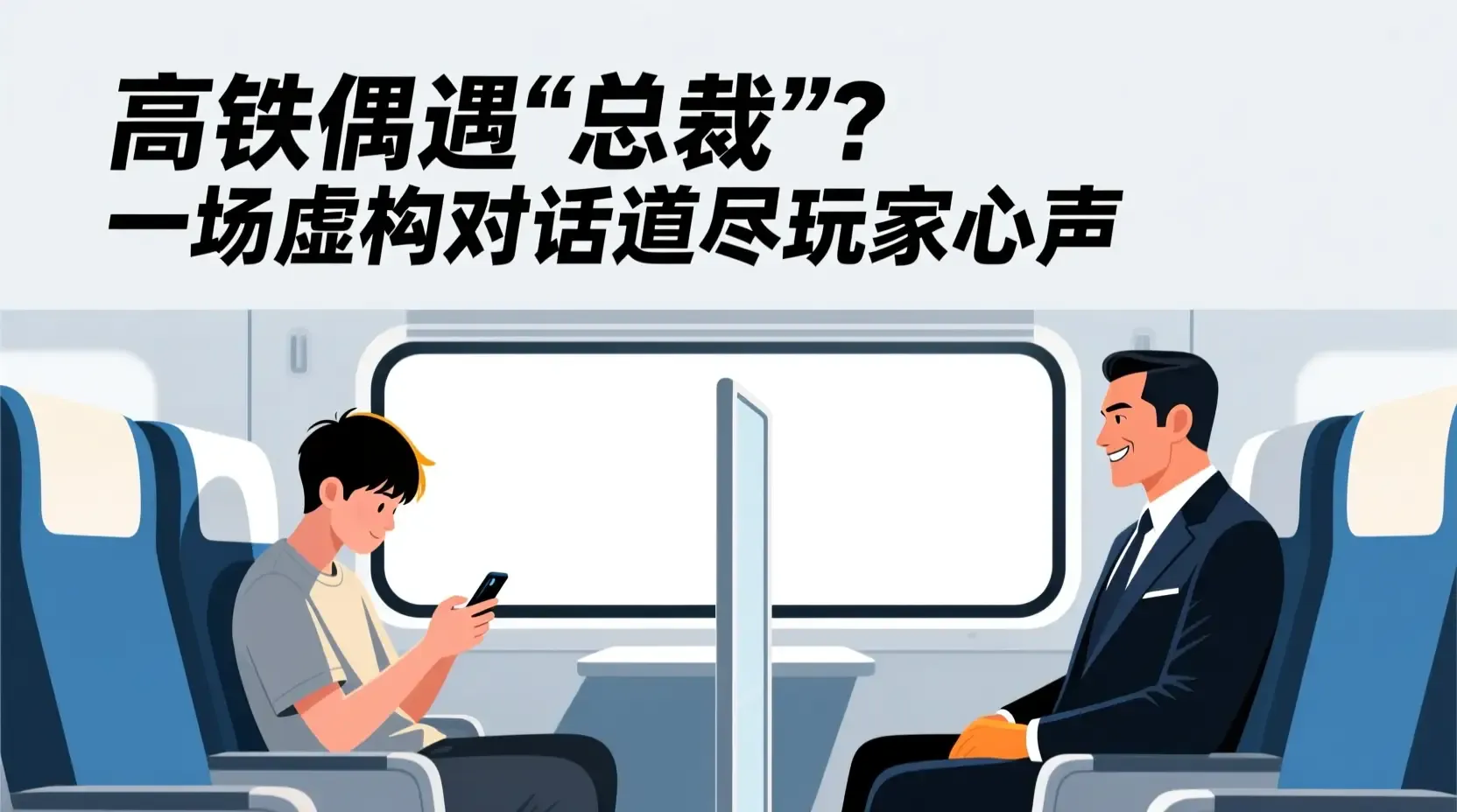 高铁偶遇‘总裁’？一场虚构对话道尽玩家心声