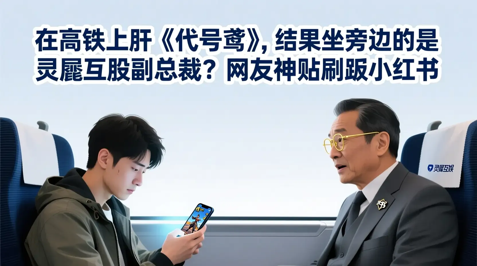 在高铁上肝《代号鸢》，结果坐旁边的是灵犀互娱副总裁？网友神帖刷爆小红书